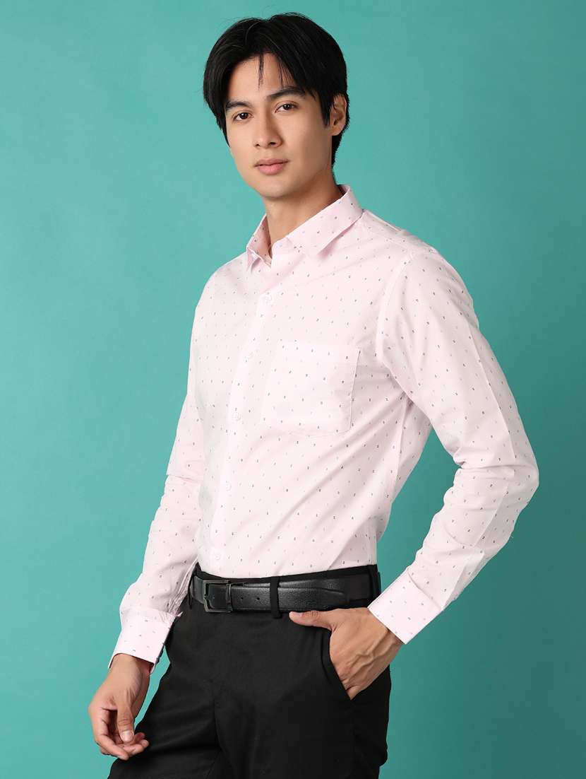 men printed long sleeve formal shirt - 21531446 - Standard Image - 1