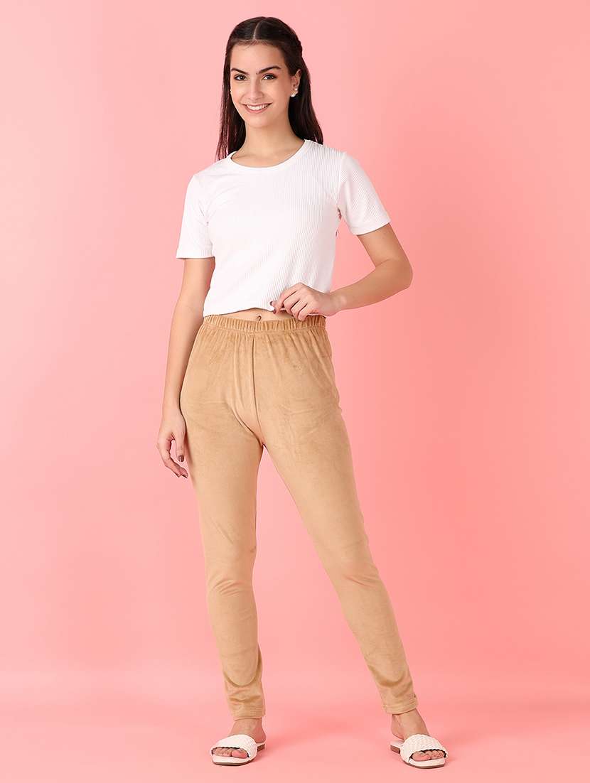 women solid woolen legging - 21531450 -  Standard Image - 4