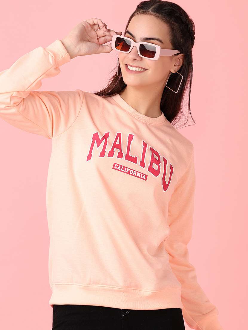 women front print long sleeve sweatshirt - 21531457 -  Standard Image - 1