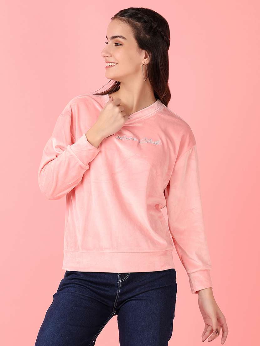 women chest print long sleeve sweatshirt - 21531458 -  Standard Image - 1