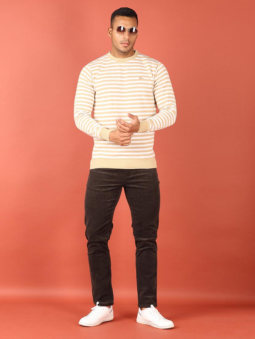 men mid rise solid corduroy casual trouser - 21531480 -  Standard Image - 4