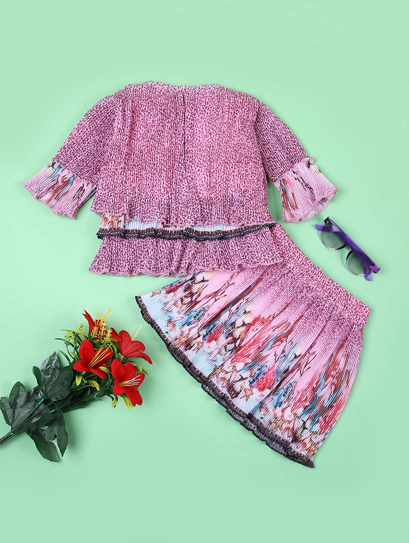 girls pink printed skirt stop - 21531594 -  Standard Image - 1