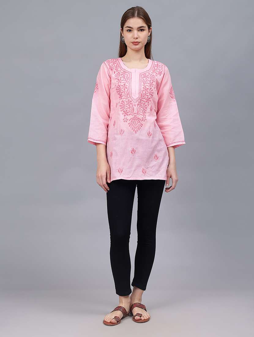 women chikankari straight kurti - 21531715 -  Standard Image - 4
