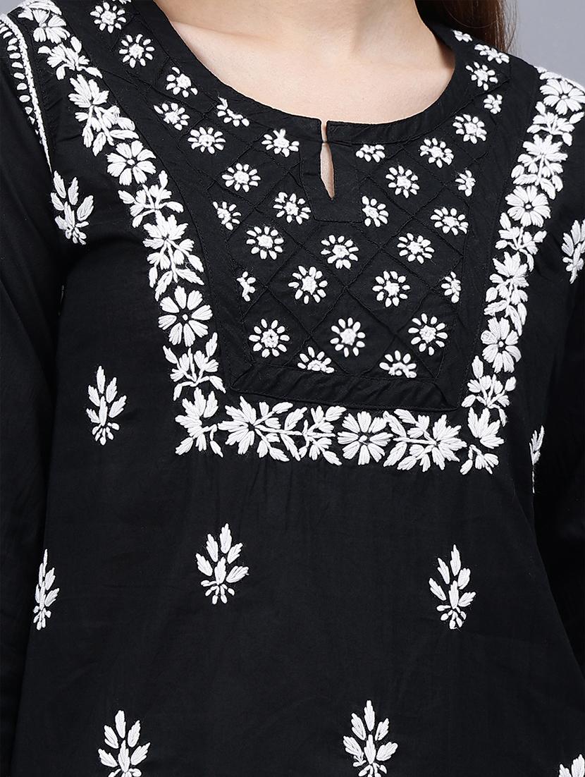 women chikankari straight kurti - 21531725 - Standard Image - 6