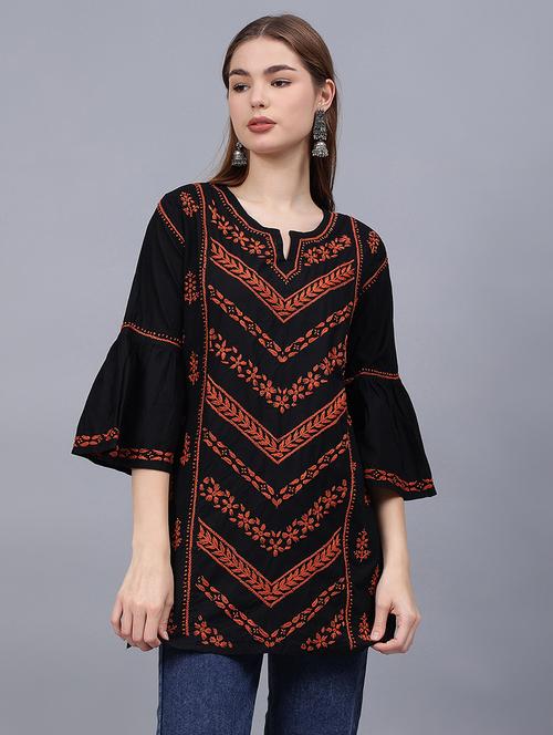 women chikankari straight kurti - 21531737 -  Standard Image - 0