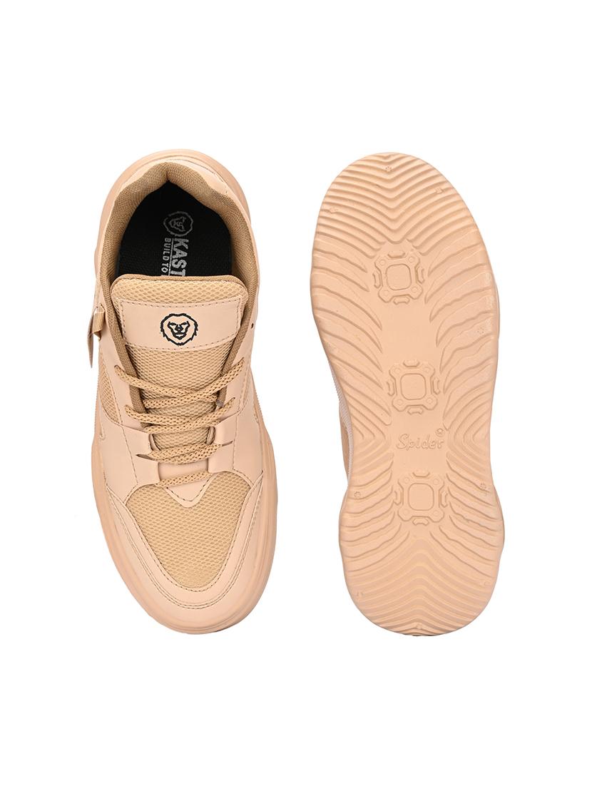 men beige lace up casual shoes - 21531769 - Standard Image - 6