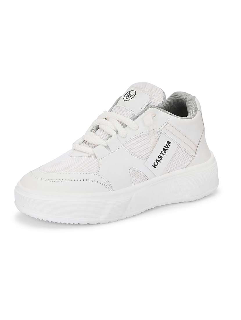men white lace up casual shoes - 21531770 - Standard Image - 1