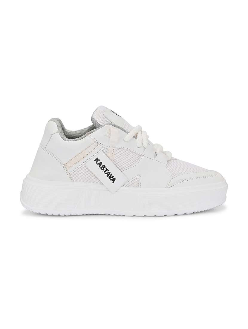 men white lace up casual shoes - 21531770 - Standard Image - 4