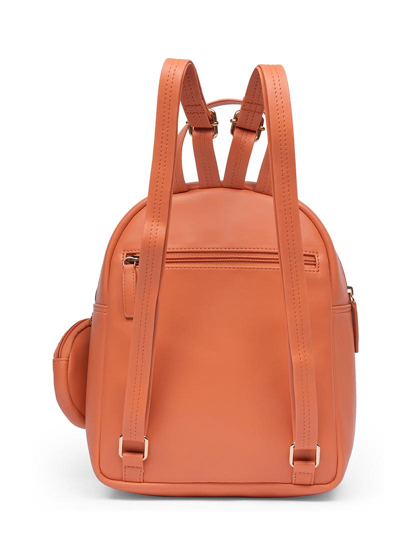 globus women coral vegan leather ergonomic strap small backpack with pouch - 21531771 - Standard Image - 1