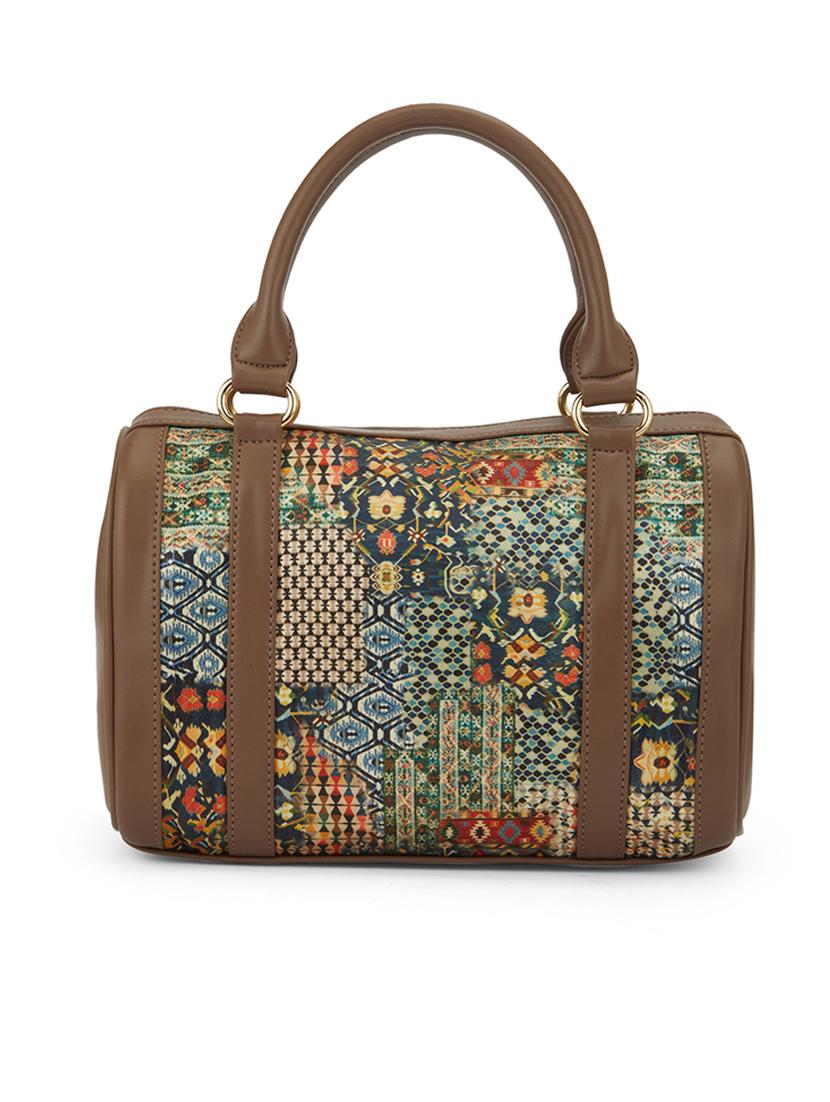 men brown printed handbag - 21531783 - Standard Image - 1