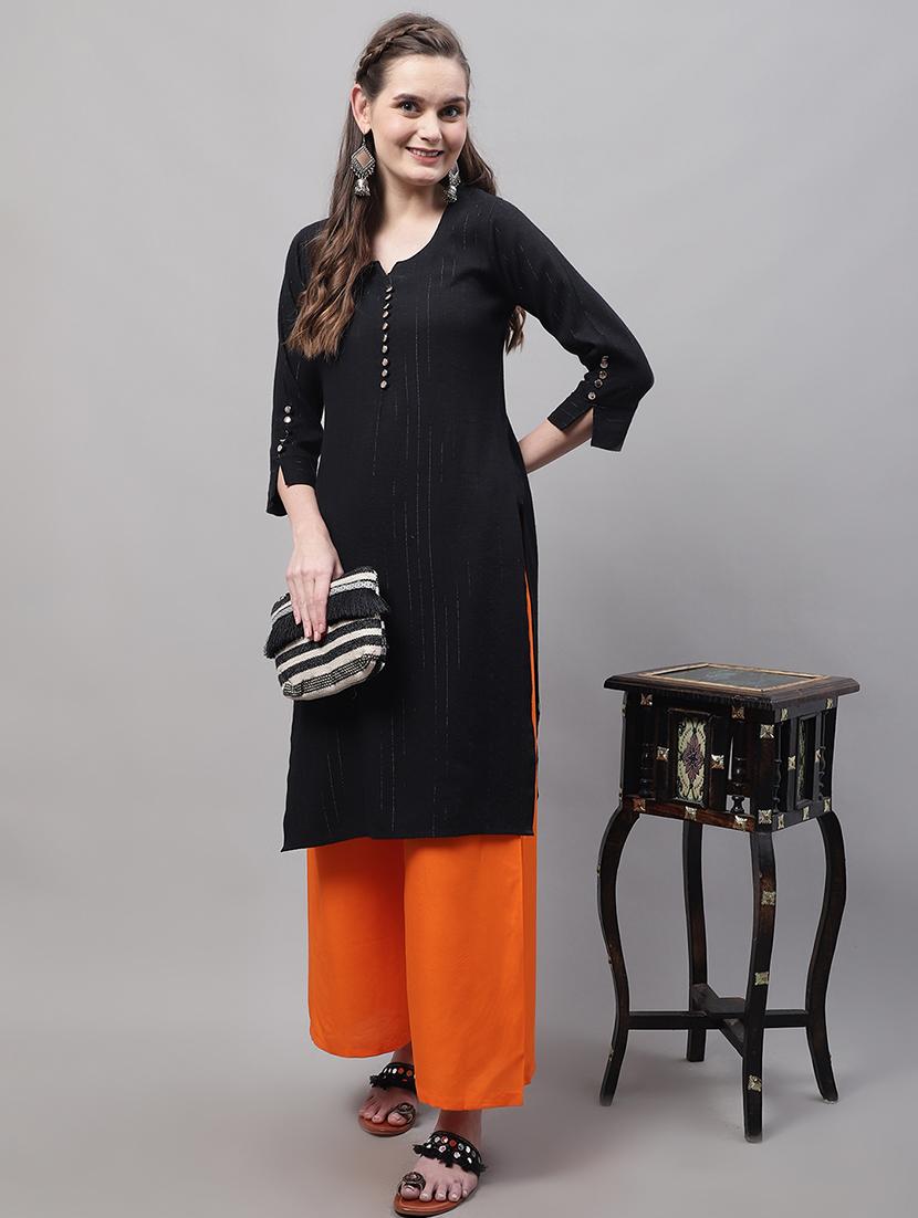 women full length solid palazzo - 21531845 - Standard Image - 4