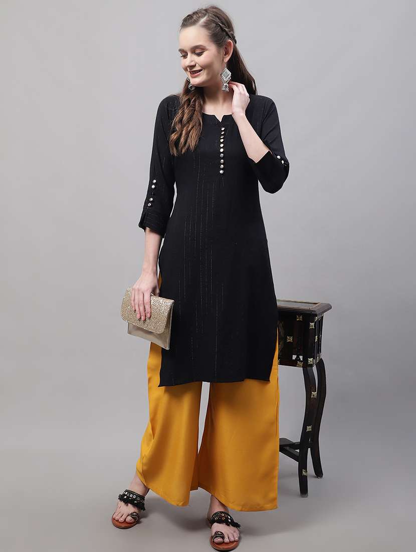 women full length solid palazzo - 21531847 - Standard Image - 4