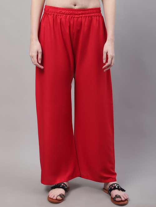 women full length solid palazzo - 21531848 - Standard Image - 0