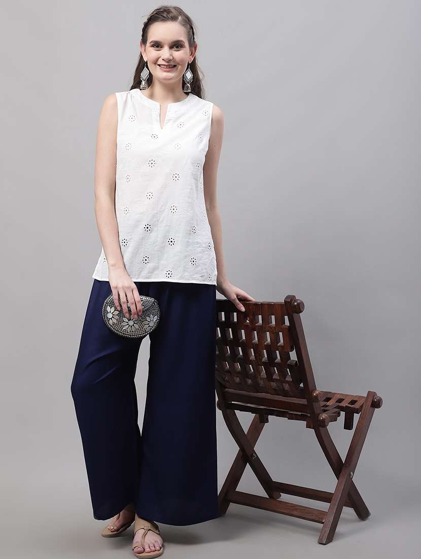Women Full Length Solid Palazzo