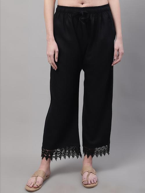 women full length solid palazzo - 21531858 - Standard Image - 0