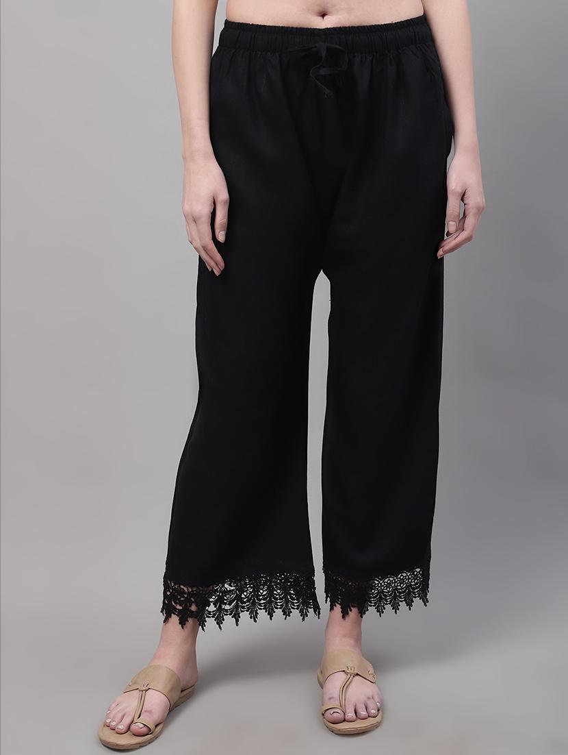 women full length solid palazzo - 21531858 - Zoom Image - 0