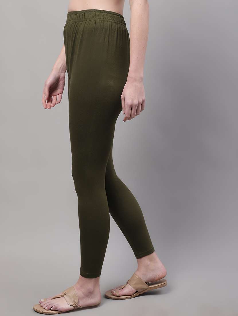 women solid ankle length leggings - 21531864 -  Standard Image - 1
