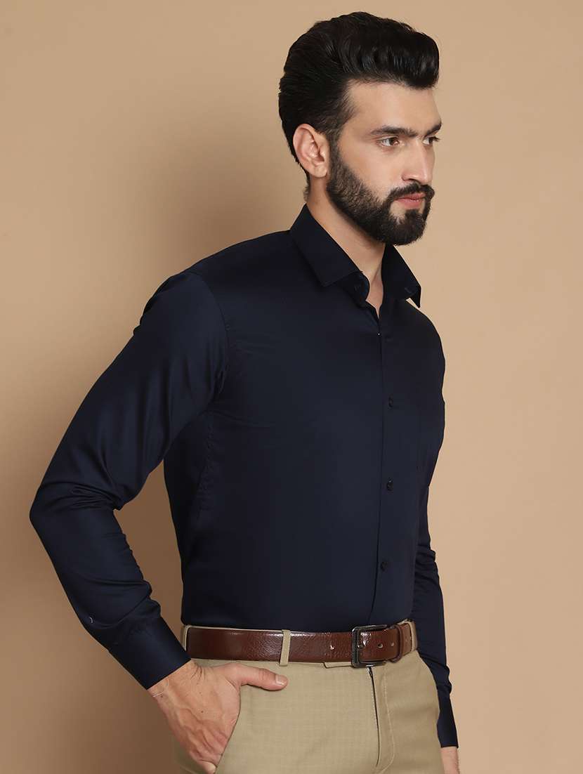 men solid formal shirt - 21531985 -  Standard Image - 1