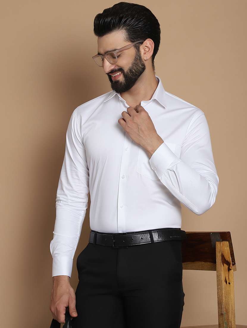 men solid formal shirt - 21531995 -  Standard Image - 1