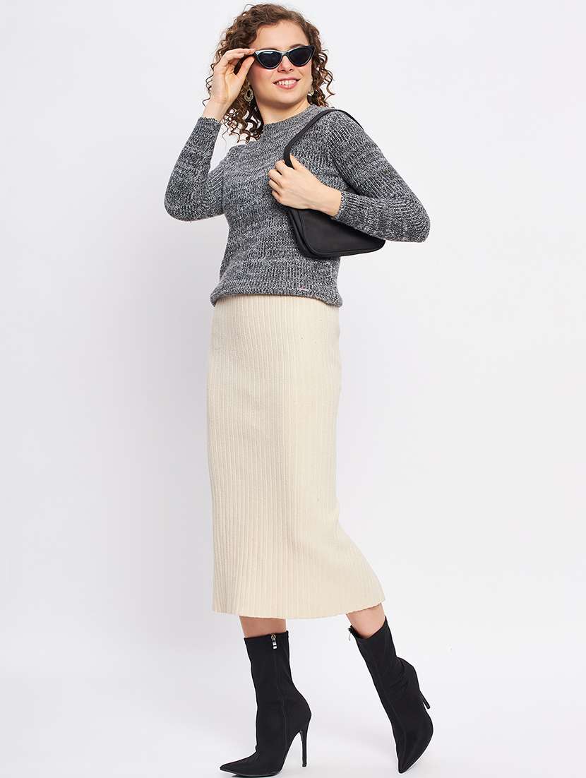 women self design long sleeves pullover - 21532023 - Standard Image - 4