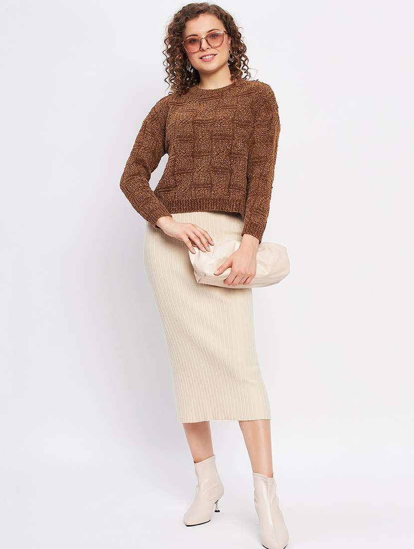 women self design long sleeves pullover - 21532032 -  Standard Image - 4