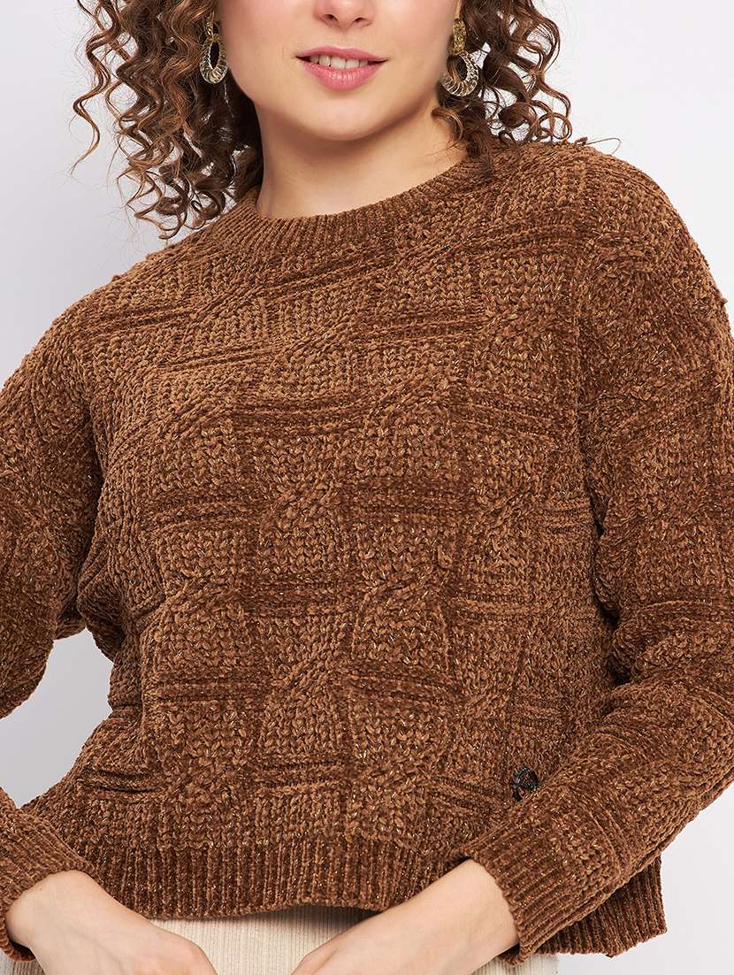 women self design long sleeves pullover - 21532032 -  Standard Image - 6