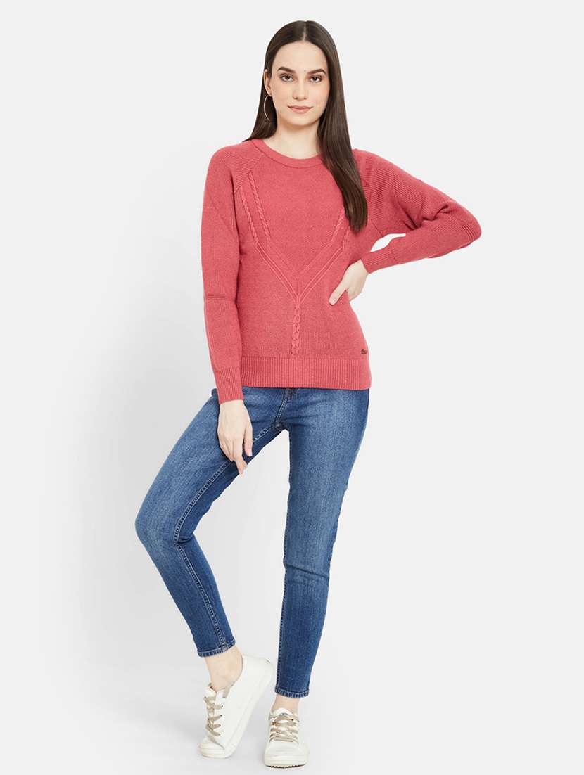 women self design long sleeves pullover - 21532049 -  Standard Image - 4