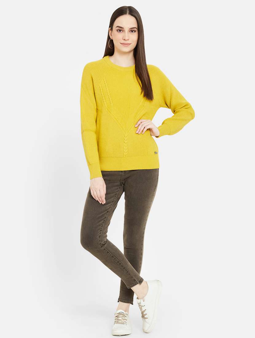 women self design long sleeves pullover - 21532050 -  Standard Image - 4