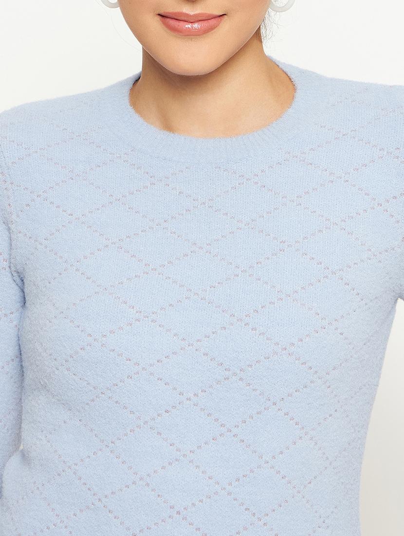 women self design long sleeves pullover - 21532066 - Standard Image - 6