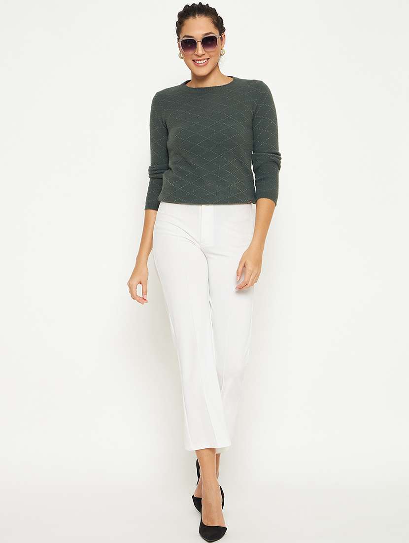 women self design long sleeves pullover - 21532067 -  Standard Image - 4