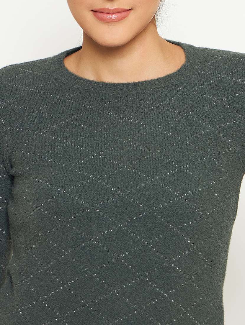 women self design long sleeves pullover - 21532067 -  Standard Image - 6