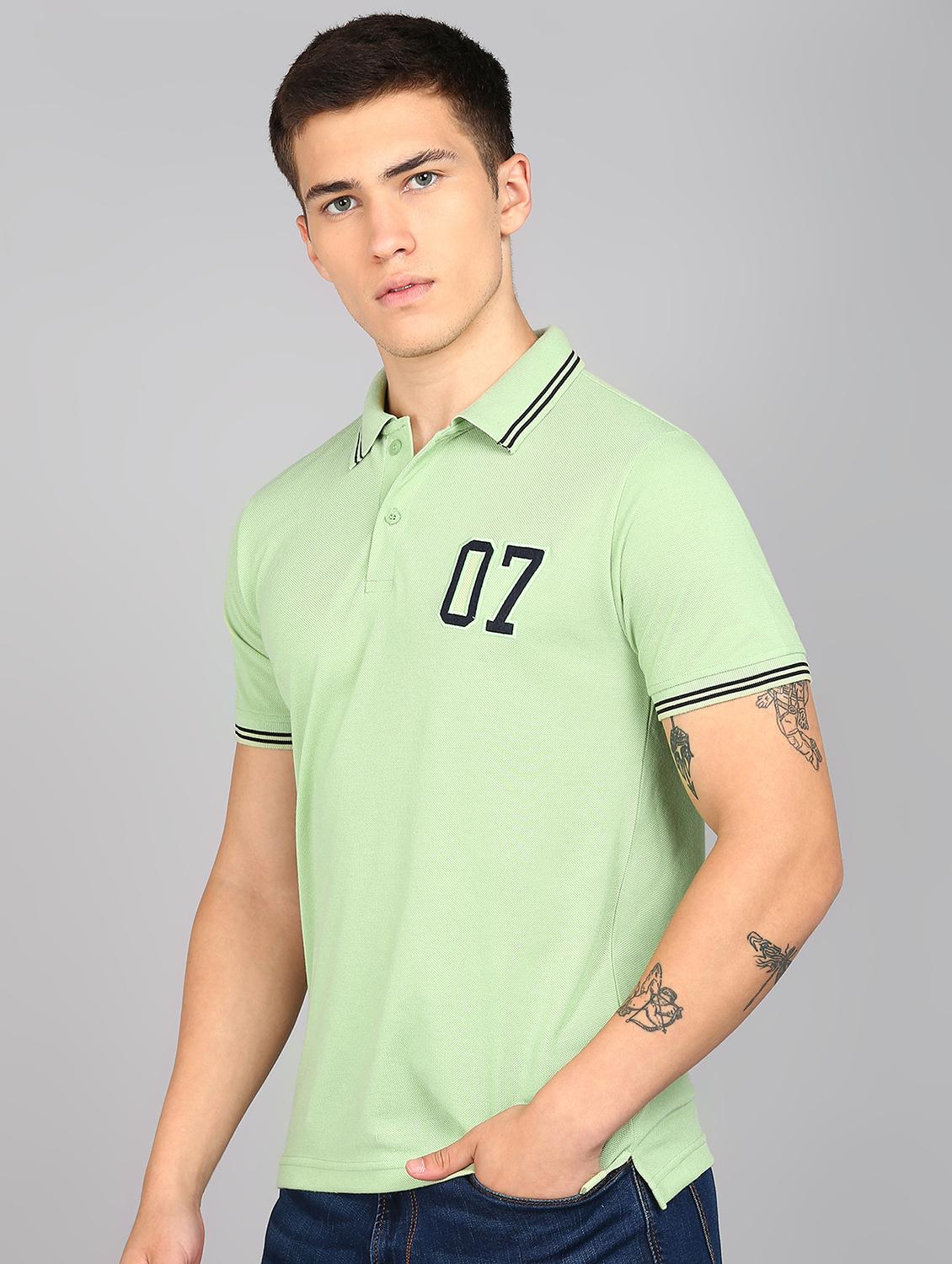 men placement print polo neck t-shirt - 21532152 -  Standard Image - 1