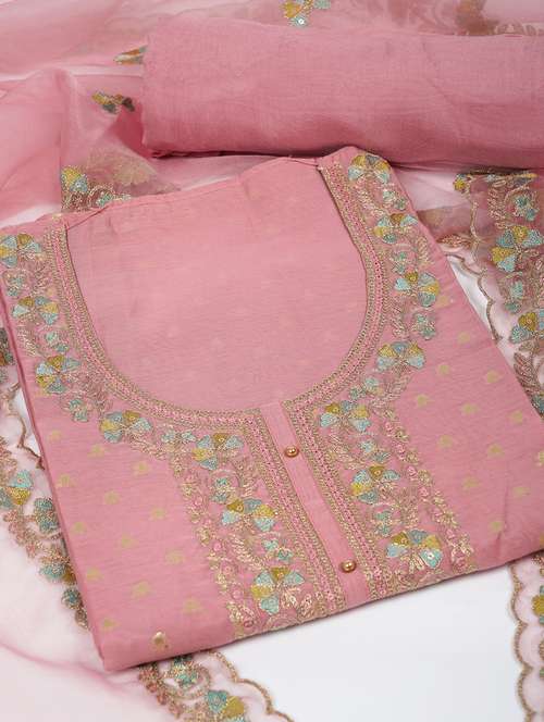women self design embroidered unstitched suit set - 21532221 - Standard Image - 0