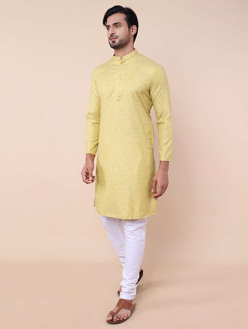 men self design mandarin neck kurta  - 21532228 -  Standard Image - 1