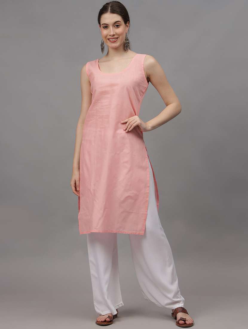 women three quarter sleeves chikankari kurta - 21532296 -  Standard Image - 4