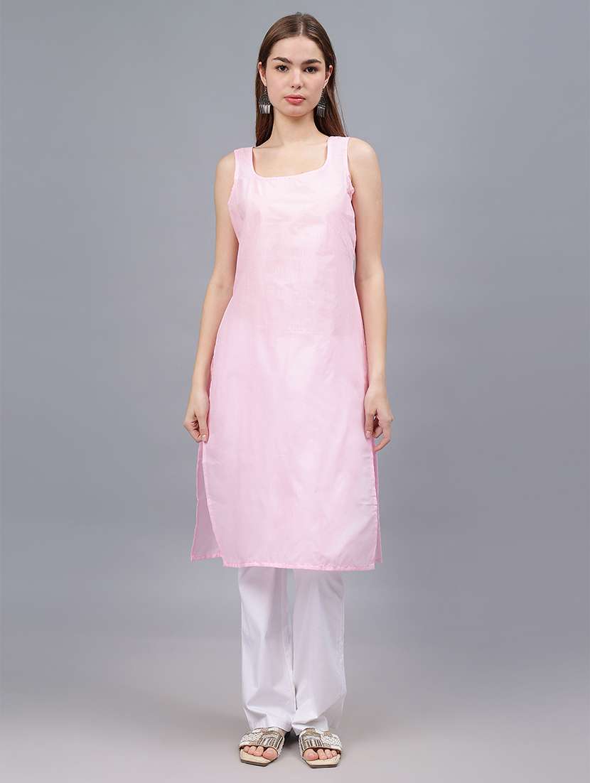 women three quarter sleeves chikankari kurta - 21532297 - Standard Image - 4