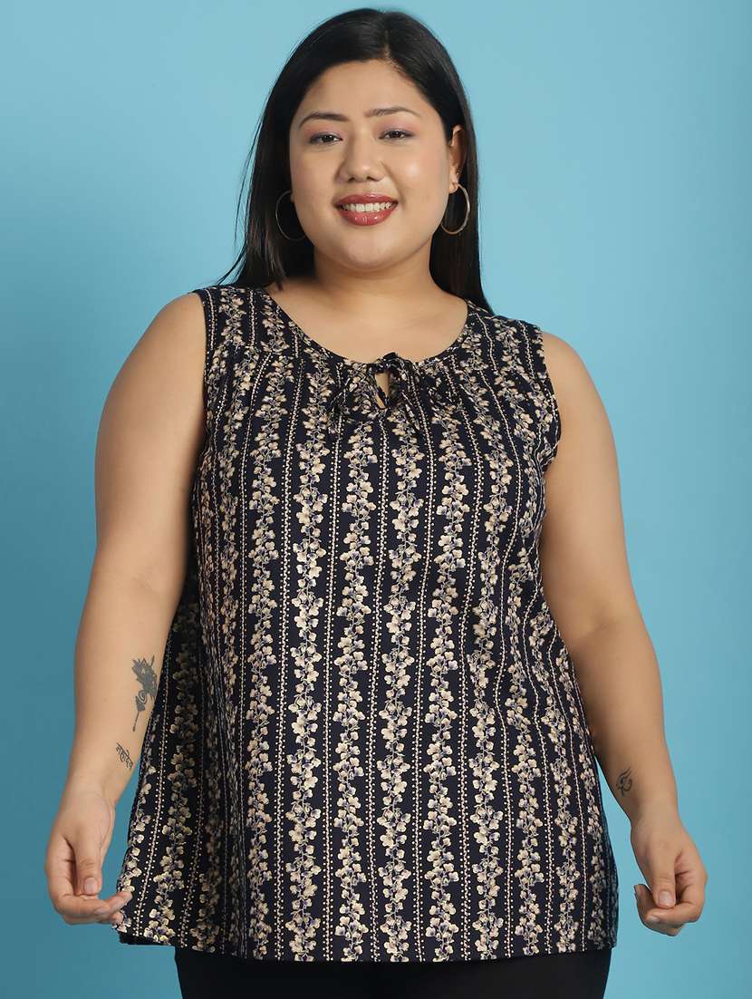 women sleeveless printed regular top - 21532453 - Zoom Image - 0