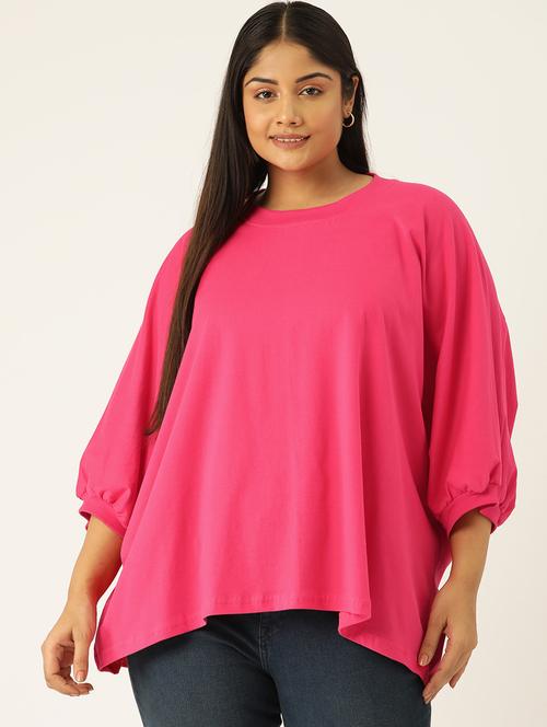 women round neck solid regular top - 21532970 - Standard Image - 0