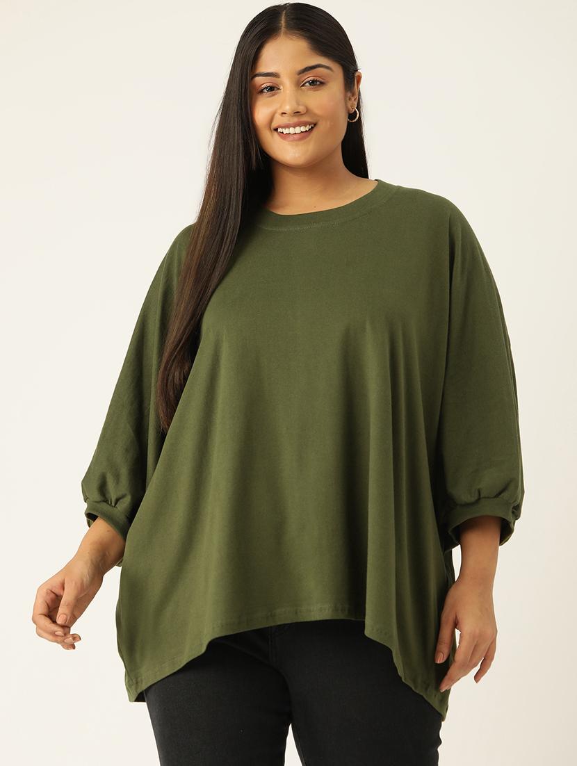 women round neck solid regular top - 21532971 - Zoom Image - 0