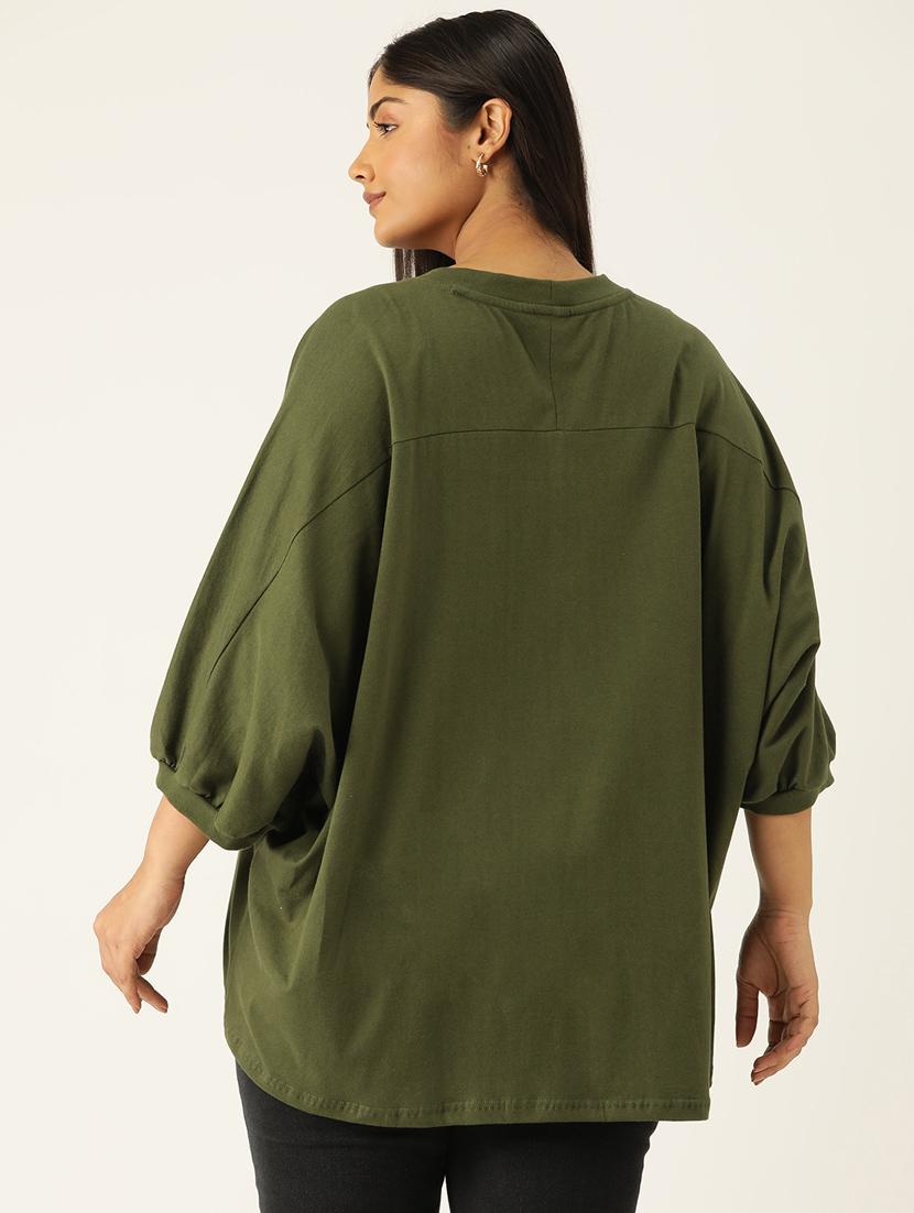 women round neck solid regular top - 21532971 -  Standard Image - 1