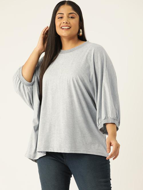 women round neck solid regular top - 21532974 - Standard Image - 0