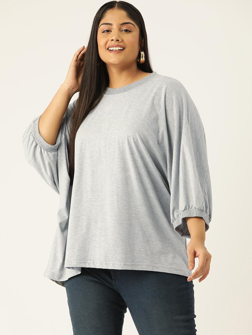 women round neck solid regular top - 21532974 - Zoom Image - 0