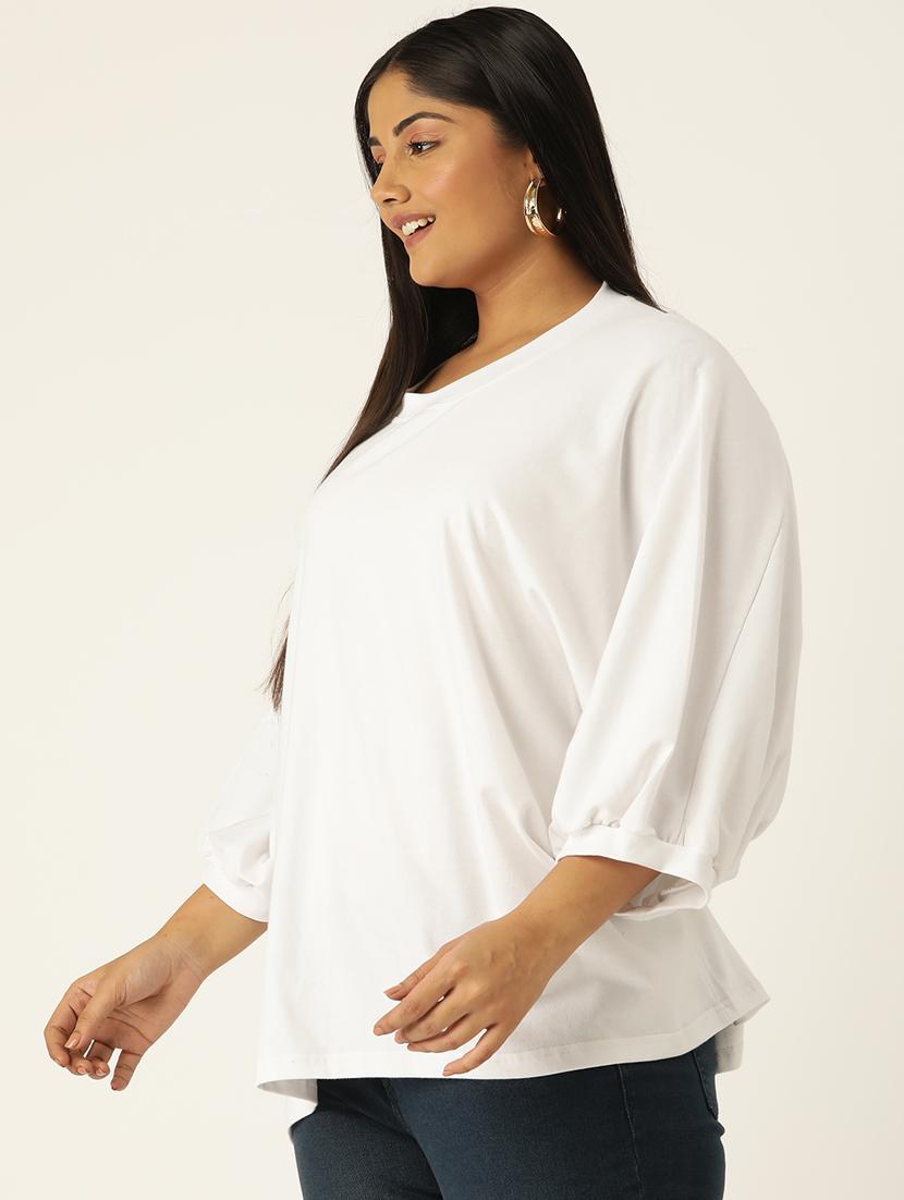 women round neck solid regular top - 21532975 -  Standard Image - 1