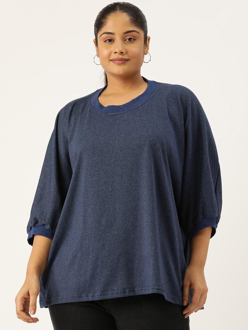 women round neck solid regular top - 21532976 -  Zoom Image - 0
