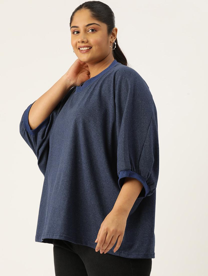 women round neck solid regular top - 21532976 -  Standard Image - 1