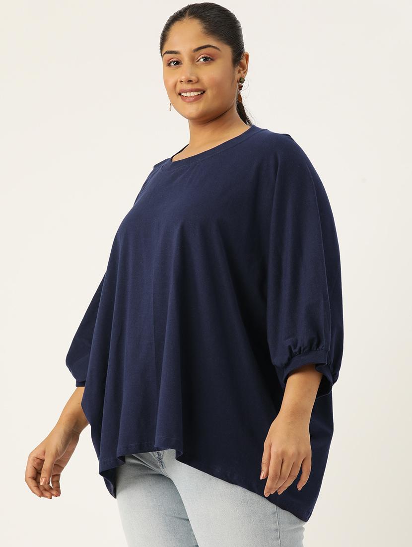 women round neck solid regular top - 21532977 - Standard Image - 1
