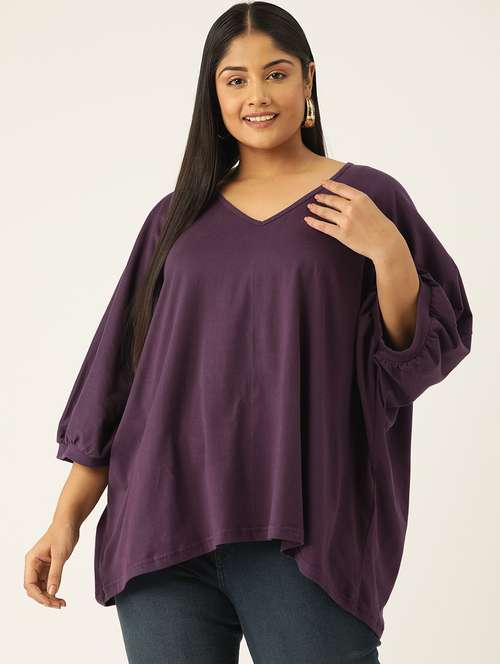 women v-neck solid regular top - 21532979 -  Standard Image - 0