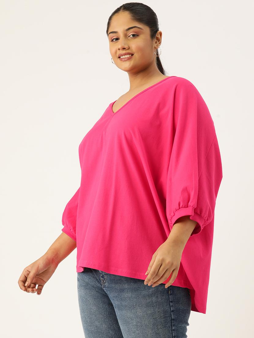 women v-neck solid regular top - 21532980 -  Standard Image - 1