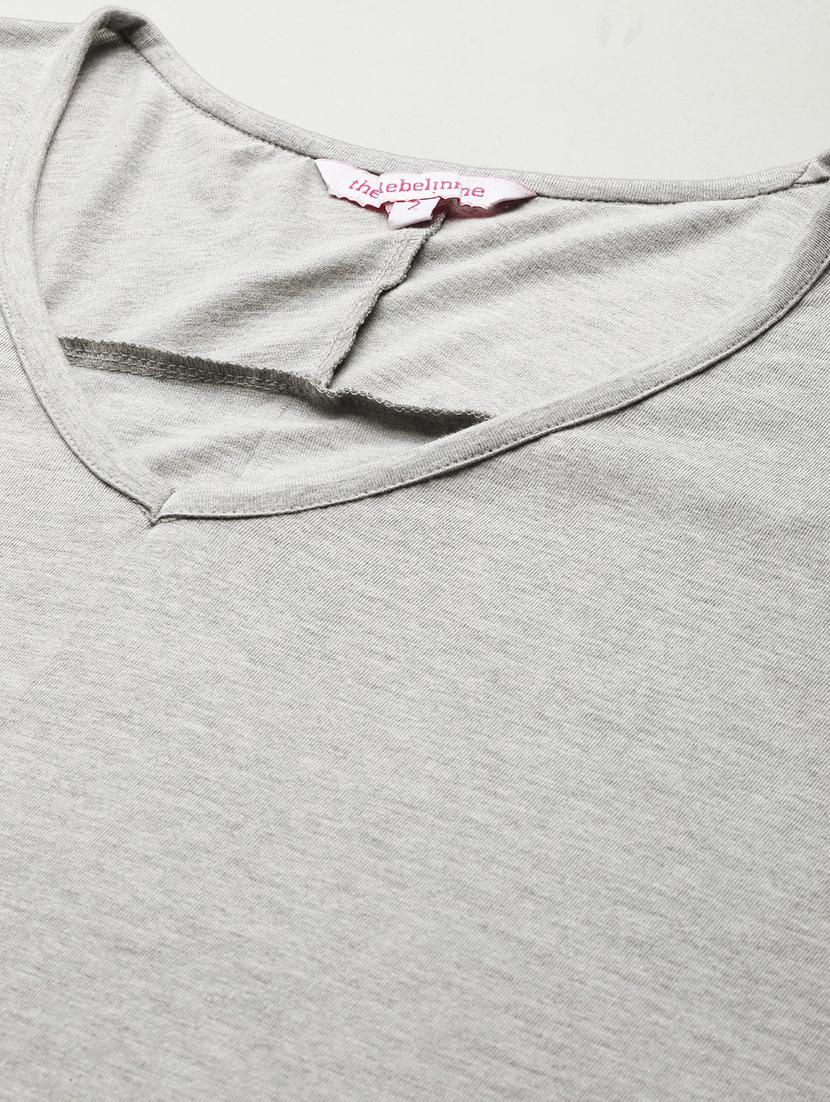 women v-neck solid regular top - 21532984 - Standard Image - 4