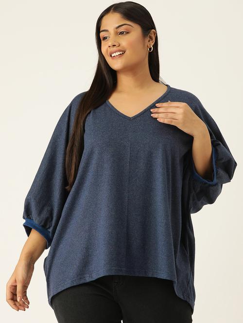 women v-neck solid regular top - 21532986 - Standard Image - 0